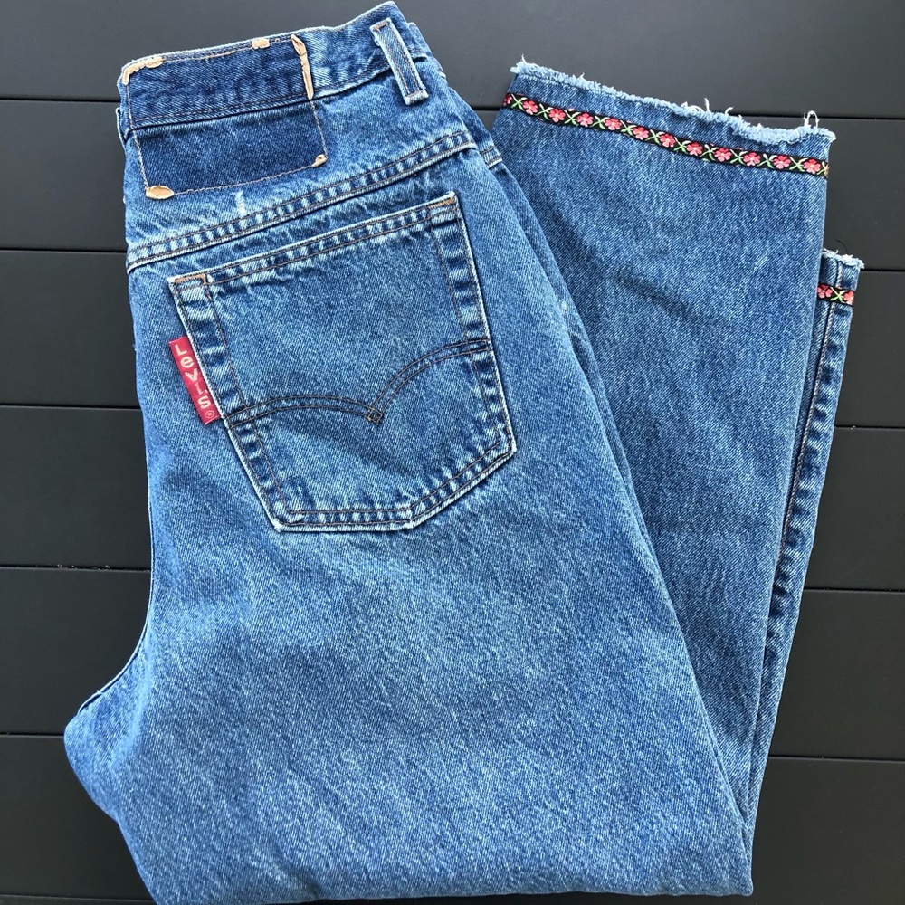 Rare Vintage Levis with flower detail